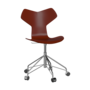 Fritz Hansen Grand Prix™ 3131 - Lack - Drehstuhl: Chrom - Venetian Red (670/675)