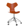 Fritz Hansen Grand Prix™ 3131 - Lack - Drehstuhl: Chrom - Paradise Orange (570/575)