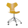 Fritz Hansen Grand Prix™ 3131 - Lack - Drehstuhl: Chrom - True Yellow (460/465)