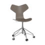 Fritz Hansen Grand Prix™ 3131 - Lack - Drehstuhl: Chrom - Deep Clay (140/145)