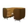 Fritz Hansen Plenum™ JH1004MUT - Besprechungskabine mit Tisch-Wiederholte Wolle / Safron/Natur (448)