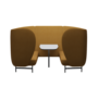 Fritz Hansen Plenum™ JH1004MUT - Besprechungskabine mit Tisch-Wiederholte Wolle / Safron/Natur (448)