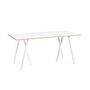 HAY Loop Stand Table B: 160 cm / T: 77.5 cm, Laminat Weiss, Stahl pulverbeschichtet weiss