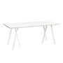 HAY Loop Stand Table B: 180 cm / T: 87.5 cm, Laminat Weiss, Stahl pulverbeschichtet weiss