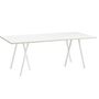 HAY Loop Stand Table B: 200 cm / T: 92.5 cm, Laminat Weiss, Stahl pulverbeschichtet weiss