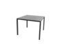 Cane-Line Pure Outdoor Tisch 100x100 cm-Aluminium, Lava grey-Ceramic, Basalt grey