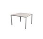 Cane-Line Pure Outdoor Tisch 100x100 cm-Aluminium, Light grey-Ceramic, Toscana sand