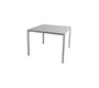 Cane-Line Pure Outdoor Tisch 100x100 cm-Aluminium, Taupe-Ceramic, Concrete grey