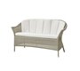 Cane-Line Lansing Sofa-5556LT - Lansing Sofa, Taupe, Cane-line Faser-5511RY34 - Rückenkissen, weiss