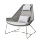 Cane-Line Breeze Highbacksessel-Cane-line Weave, Taupe-Cane-line Natté, Light Grey