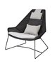 Cane-Line Breeze Highbacksessel-Cane-line Weave, Schwarz-Cane-line Focus, Light Grey
