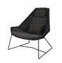 Cane-Line Breeze Highbacksessel-Cane-line Weave, Schwarz-Cane-line Focus, Dark Grey