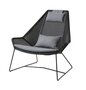 Cane-Line Breeze Highbacksessel-Cane-line Weave, Schwarz-Cane-line Natté, Grey
