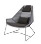 Cane-Line Breeze Highbacksessel-Cane-line Weave, Light Grey-Cane-line Focus, Dark Grey