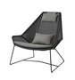 Cane-Line Breeze Highbacksessel-Cane-line Weave, Schwarz-Cane-line Natté, Taupe