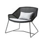 Cane-Line Breeze Loungesessel-Cane-line Weave, Schwarz-Cane-line Natté, Light Grey