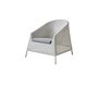 Cane-Line Kingston Loungesessel-Cane-line Weave, White grey-Cane-line Natté, Grey