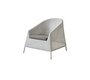 Cane-Line Kingston Loungesessel-Cane-line Weave, White grey-Cane-line Natté, Taupe