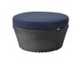 Cane-Line Kingston Hocker gross-Cane-line Weave, Graphite-Cane-line Link, Blue