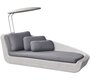 Cane-Line Savannah Daybed Modul, links - White grey, Grey 