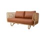 Cane-Line Nest Sofa (Indoor)-7522RU-1402 Rattan, Natural-Cognac, Semianilinleder