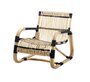 Cane-Line Curve lounge Sessel-7402RUS - Curve lounge Sessel, Natur, mit schwarzen Bindungen