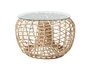 Cane-Line Nest Hocker klein-7320RU-1433 Rattan, Natural-Gehärtetes Glas, Clear Glass
