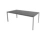 Cane-Line Pure Outdoor Tisch 200x100 cm-Aluminium, Light grey-Fossil Ceramic, Black