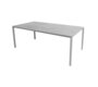 Cane-Line Pure Outdoor Tisch 200x100 cm-Aluminium, Light grey-Fossil Ceramic, Grey