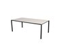 Cane-Line Pure Outdoor Tisch 200x100 cm-Aluminium, Lava grey-Ceramic, Toscana sand