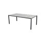 Cane-Line Pure Outdoor Tisch 200x100 cm-Aluminium, Lava grey-Fossil Ceramic, Multi color