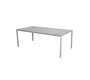 Cane-Line Pure Outdoor Tisch 200x100 cm-Aluminium, Sand-Fossil Ceramic, Grey