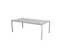 Cane-Line Pure Outdoor Tisch 200x100 cm-Aluminium, Sand-Fossil Ceramic, Multi color