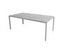 Cane-Line Pure Outdoor Tisch 200x100 cm-Aluminium, Taupe-Fossil Ceramic, Grey