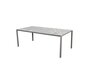 Cane-Line Pure Outdoor Tisch 200x100 cm-Aluminium, Taupe-Fossil Ceramic, Multi color