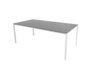 Cane-Line Pure Outdoor Tisch 200x100 cm-Aluminium, White-Ceramic, Basalt grey