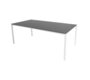 Cane-Line Pure Outdoor Tisch 200x100 cm-Aluminium, White-Ceramic, Nero