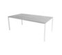 Cane-Line Pure Outdoor Tisch 200x100 cm-Aluminium, White-Fossil Ceramic, Grey