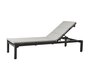 Cane-Line Relax Sonnenliege-5966TXG Grey, Cane-line Tex-5966YS96 Kissen Light Grey, Sunbrella Natte
