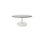 Aluminium, White - Table Top, Dia. 75 cm, HPL, Grey