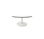 Aluminium, White - Table Top, Dia. 75 cm, HPL, White Grey Edge