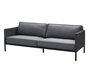 Cane-line Encore 3-Sitzer Sofa Soft Rope (5570) - Lava grey
