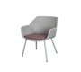 Cane-line Vibe Loungesessel (5407)-Weave - Light grey/grey/taupe-Wove / Dark bordeaux
