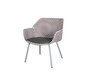 Cane-line Vibe Loungesessel (5407)-Weave - Light grey/bordeaux/dusty rose-Natté / Black