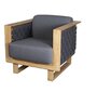 Cane-Line Angle Loungesessel m teak Rahmen -Dark grey
