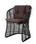 Cane-line Basket chair (54100)-Dark Bordeaux Cane-Line Wove-Graphite
