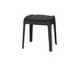 Cane-Line Cut Stool Stackable (11400)-Black-Dark Grey