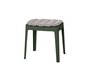 Cane-Line Cut Stool Stackable (11400)-Dark Green-Dark Grey