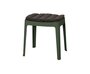 Cane-Line Cut Stool Stackable (11400)-Dark Green-Light gray color