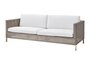 Cane-Line Connect 3 Sitzer Sofa 5592 - Cane-line Weave, Taupe-Cane-line Natté, White w/QuickDry & Airflow system